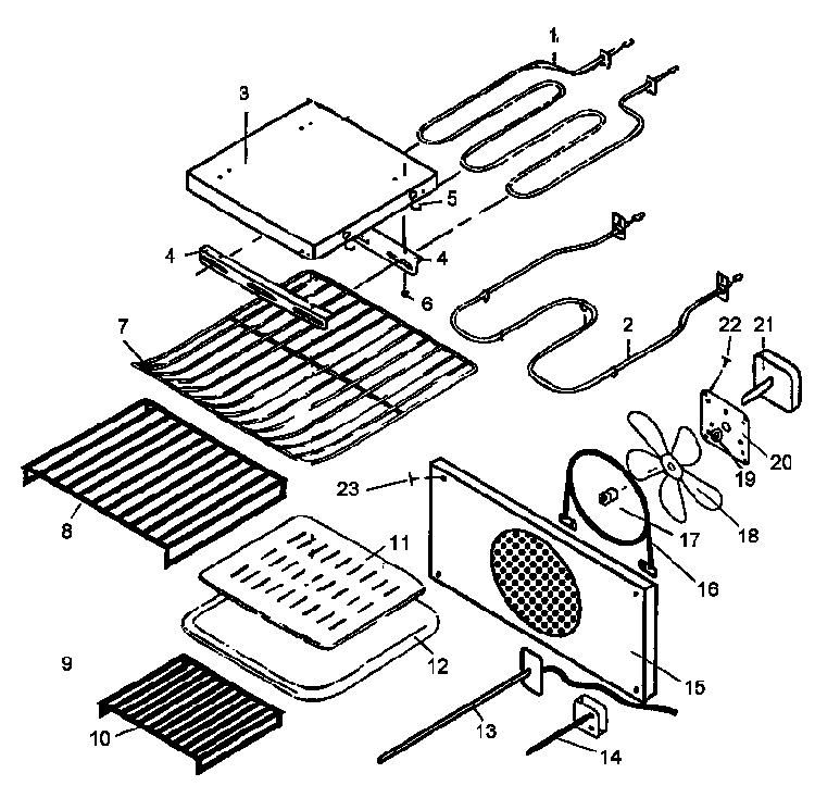 Oven Accessories Diagram and Parts List for ACO27DE1-P1132343NE  Amana Wall Oven