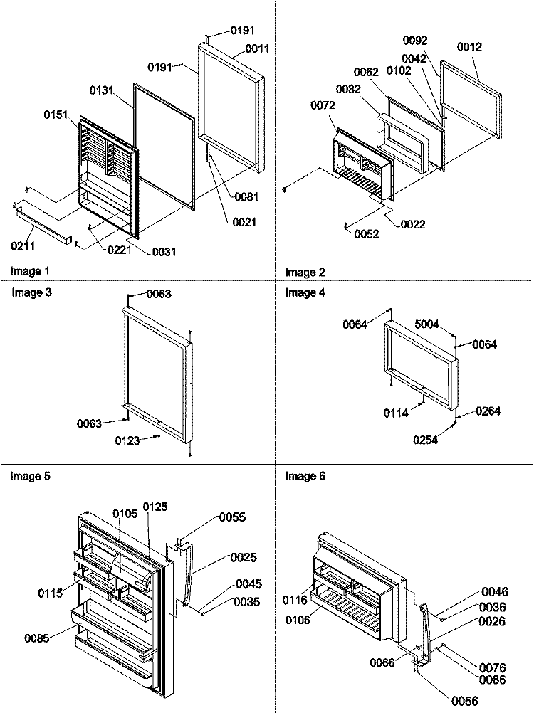 Door Assemblies Diagram and Parts List for TR525VW P1322701W W Amana Refrigerator