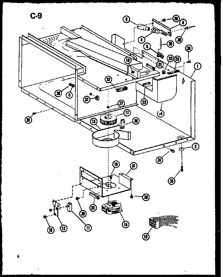 Page 2 Diagram and Parts List for RRL-10TD P7559403M Amana Microwave