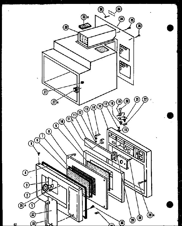 Section 2 Diagram and Parts List for R-1 P71079-1M Amana Microwave