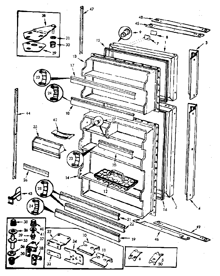 Refrigerator/doors Diagram and Parts List for JRT173RB M7D71A Jenn-Air Refrigerator