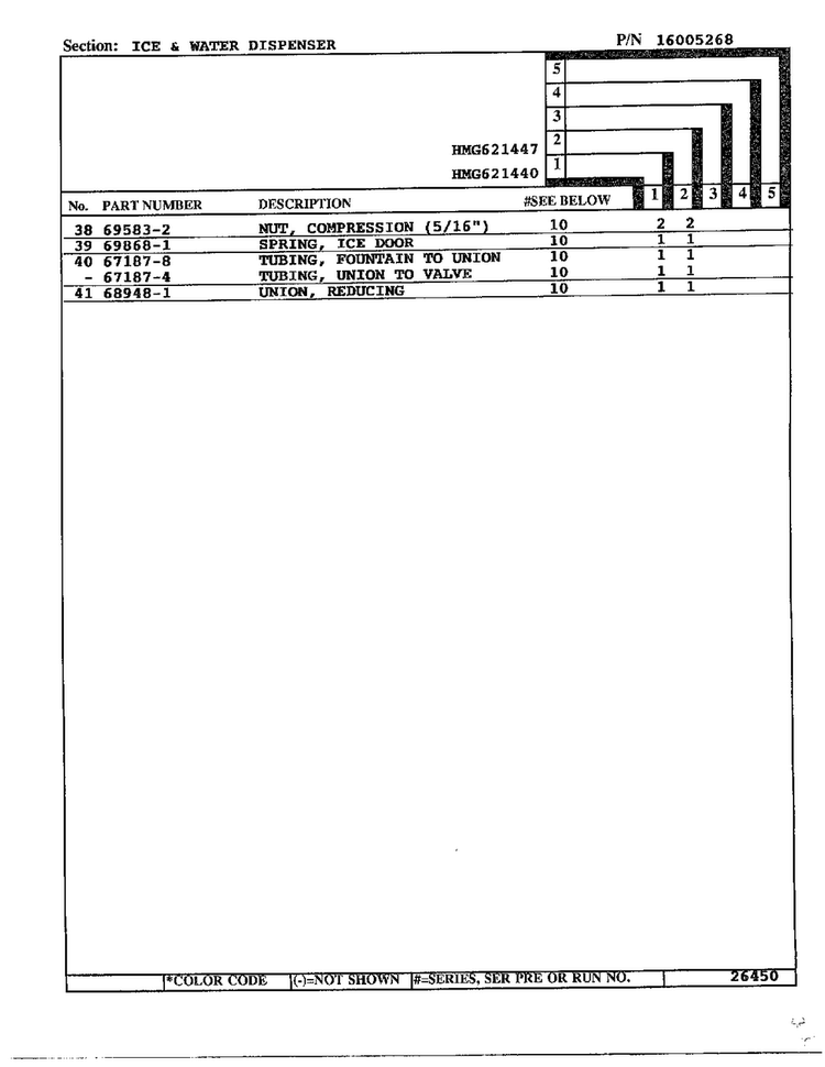 Ice And Water Dispenser Page 3 Diagram and Parts List for 621447  Admiral Refrigerator