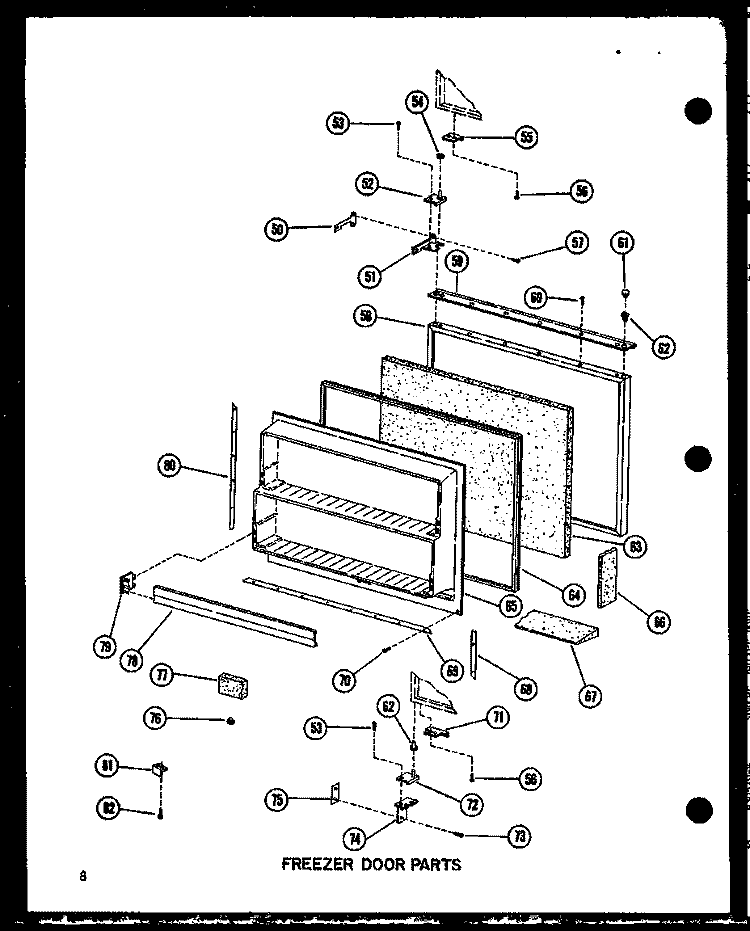 FZ DOOR PARTS Diagram and Parts List for BC20W P6023511W Amana Refrigerator