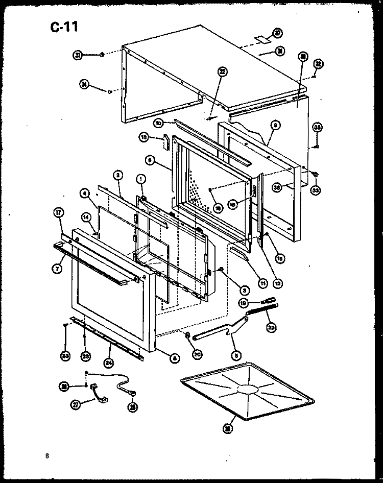 Page 3 Diagram and Parts List for RRL-10TD P7559403M Amana Microwave