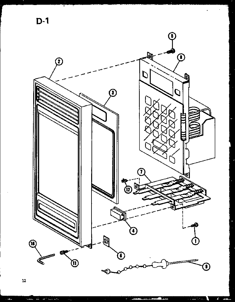 Page 5 Diagram and Parts List for RRL-10TD P7559403M Amana Microwave
