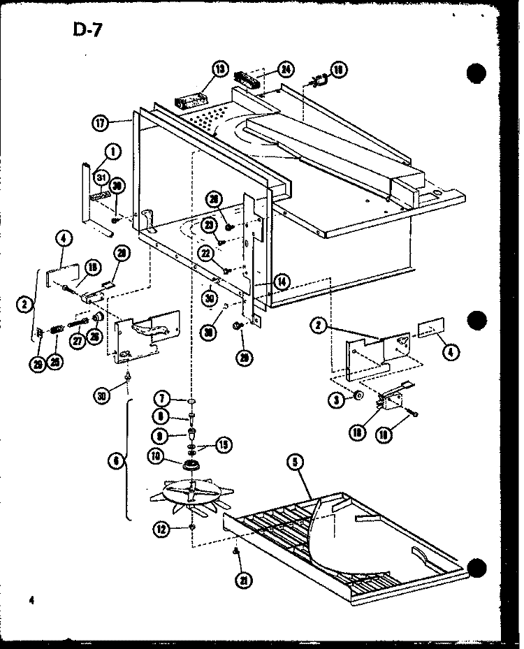 Page 1 Diagram and Parts List for RL-3 P7558906M Amana Microwave