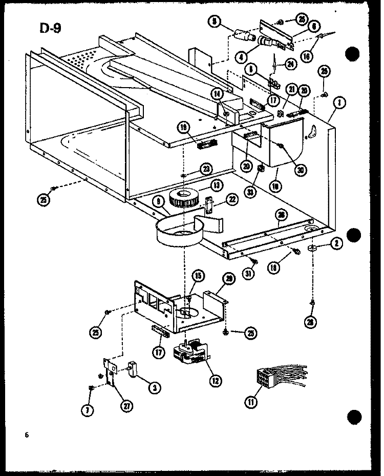 Page 2 Diagram and Parts List for RL-3 P7558906M Amana Microwave