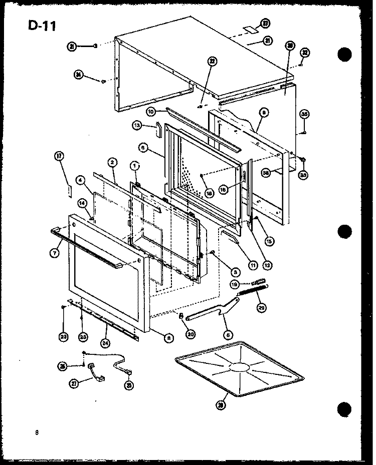 Page 3 Diagram and Parts List for RL-3 P7558906M Amana Microwave