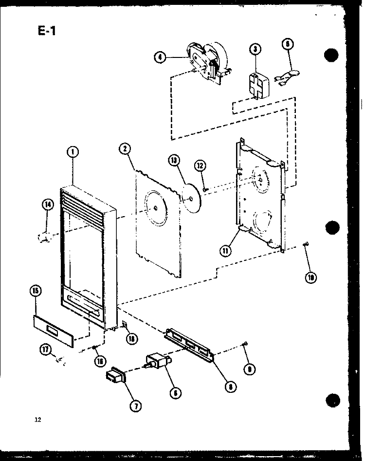 Page 5 Diagram and Parts List for RL-3 P7558906M Amana Microwave