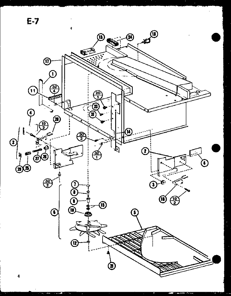 Page 1 Diagram and Parts List for RRL-5D P7559007M Amana Microwave