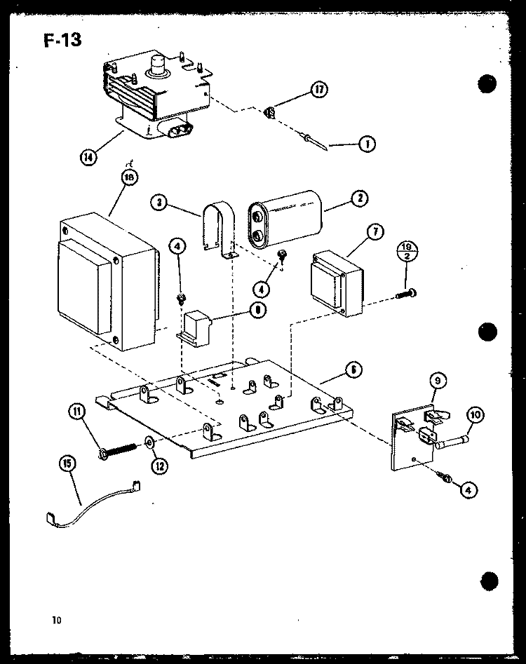 Page 4 Diagram and Parts List for RRL-8X P7643803M Amana Microwave