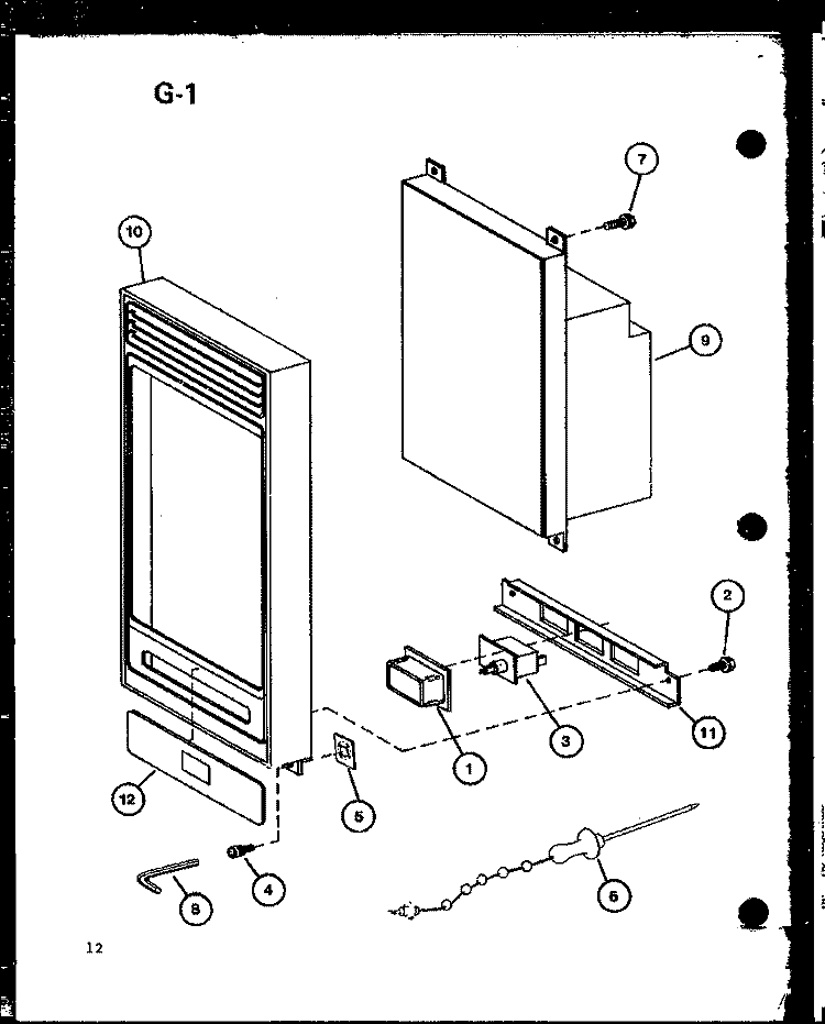 Page 5 Diagram and Parts List for RRL-8X P7643803M Amana Microwave