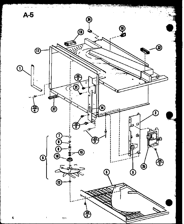 Page 1 Diagram and Parts List for RR-700 P7541103M Amana Microwave