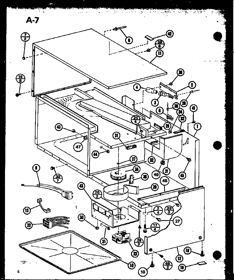 Page 2 Diagram and Parts List for RR-700 P7541103M Amana Microwave