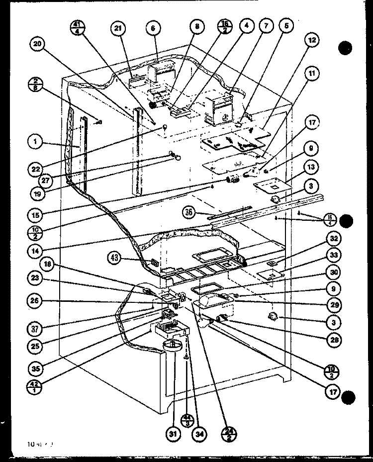 Page 4 Diagram and Parts List for BL20M P7812518W Amana Refrigerator