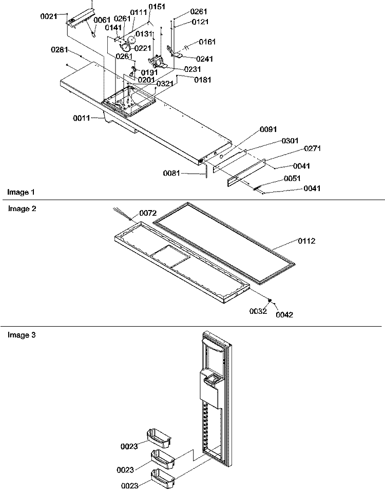 Freezer Door Diagram and Parts List for SRD23VW P1315306W W Amana Refrigerator
