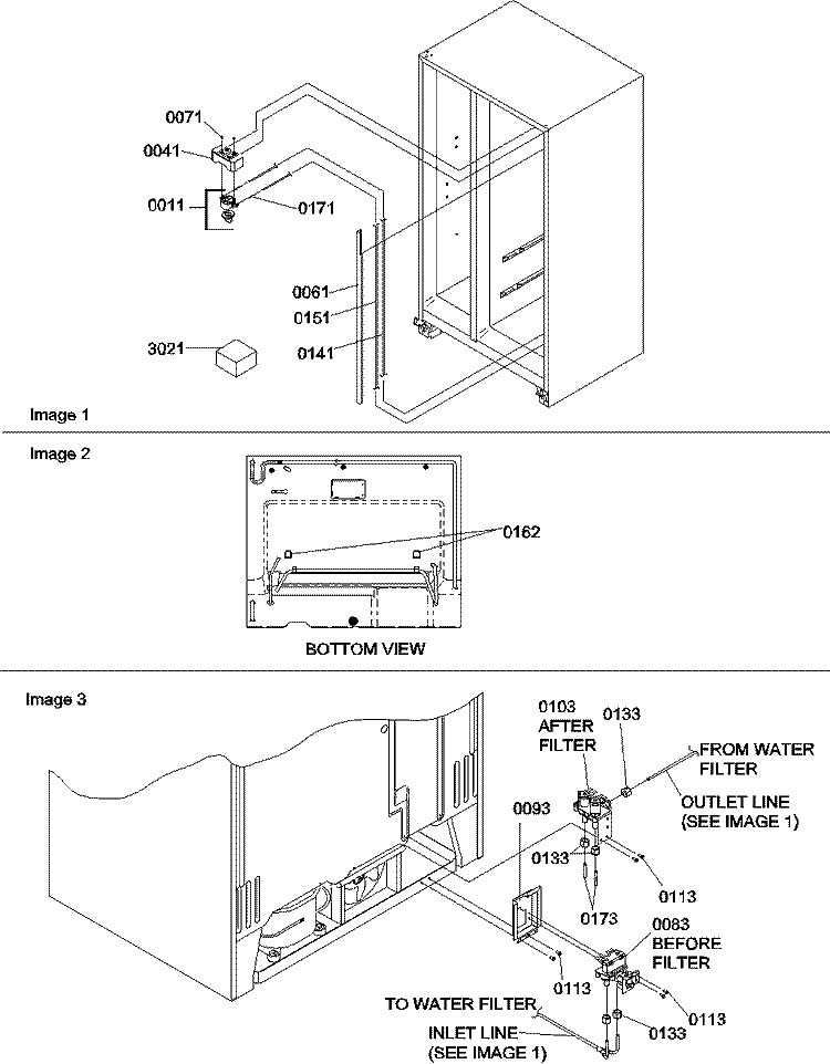 Water Filter Assy Diagram and Parts List for SRD23VW P1315306W W Amana Refrigerator