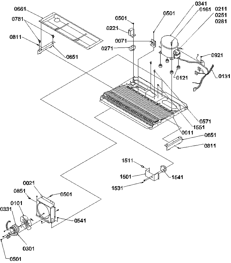 Machine Compartment Diagram and Parts List for SRD23VW P1315306W W Amana Refrigerator