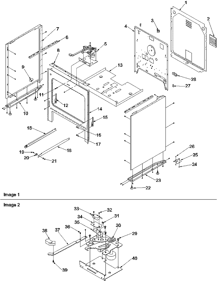Cabinet Diagram and Parts List for ARTC7003L P1143636N L Amana Range