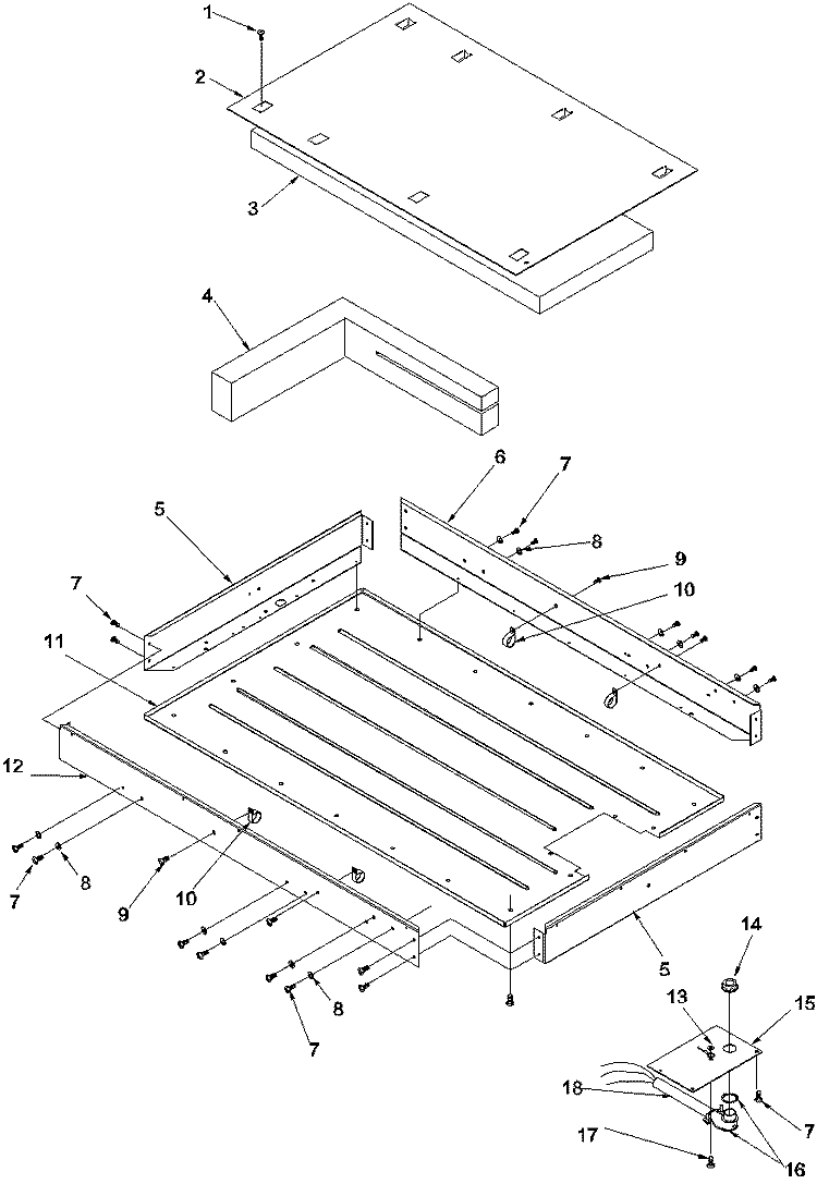 Heater Box Assembly Diagram and Parts List for AK2H30E4 P1143705N E Amana Cooktop