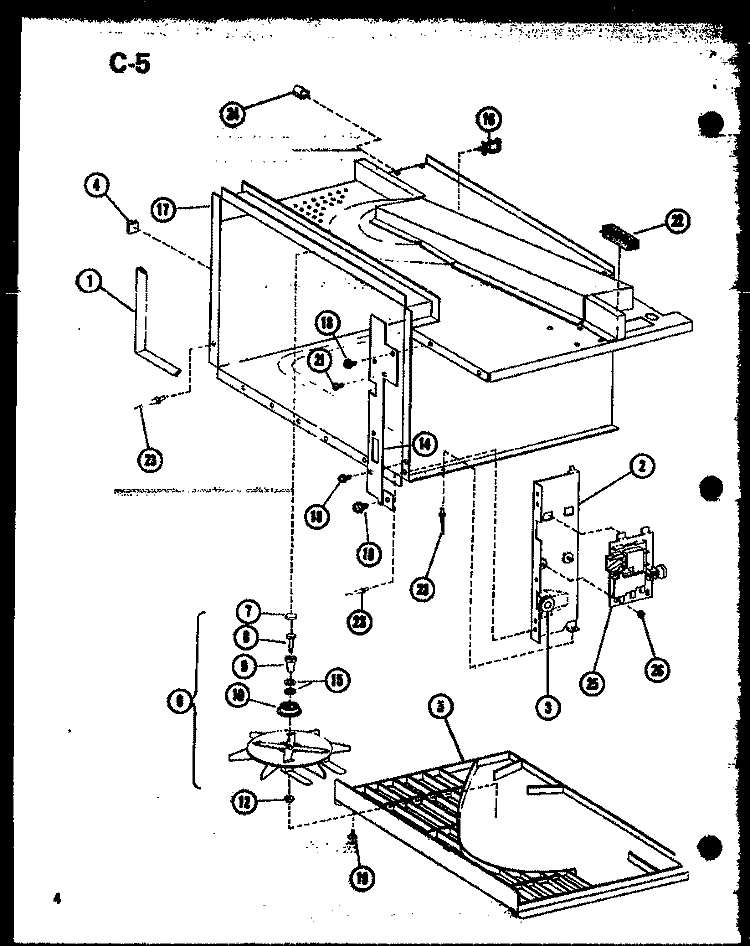Page 1 Diagram and Parts List for RR-1010 P7541404M Amana Microwave