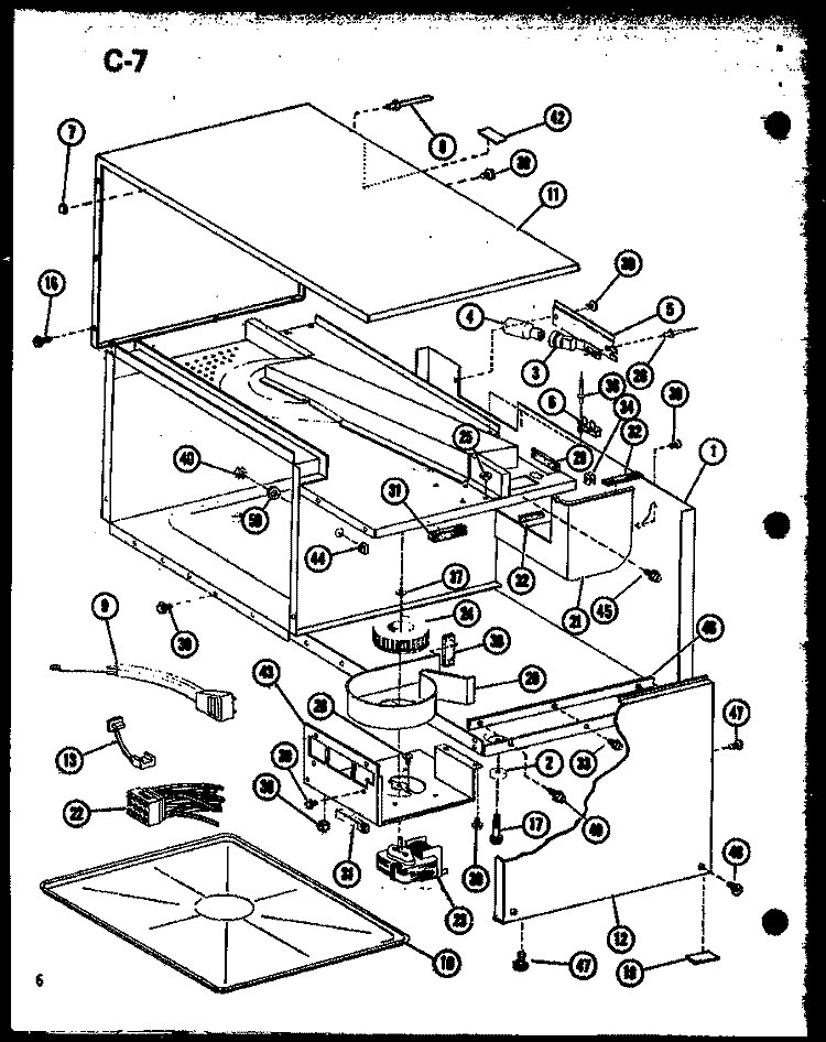 Page 2 Diagram and Parts List for RR-1010 P7541404M Amana Microwave