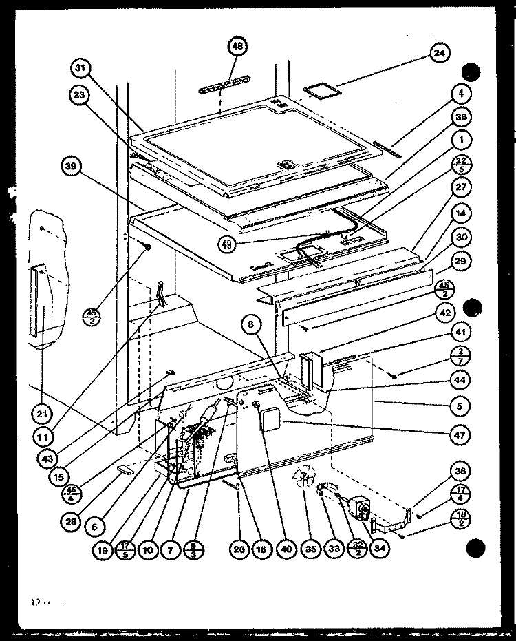 Page 5 Diagram and Parts List for BL20M P7812518W Amana Refrigerator