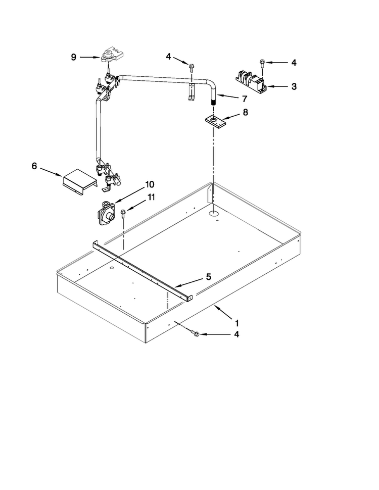 Burner Box, Gas Valves, And Switches Diagram and Parts List for JGC9430BDB15  Jenn-Air Cooktop