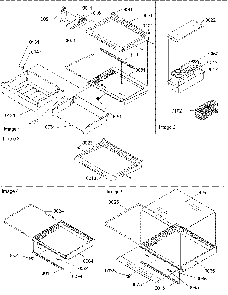 Deli, Shelves and Crisper Assy Diagram and Parts List for SB21VPSE P1315603W E Amana Refrigerator