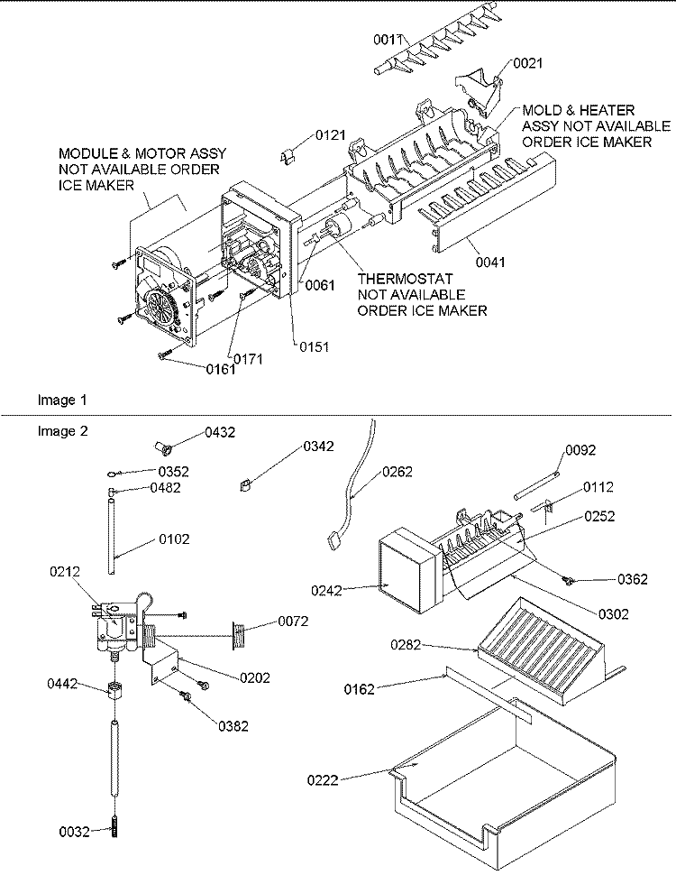 Ice Maker Parts and Add on Ice Maker Diagram and Parts List for SB21VPSE P1315603W E Amana Refrigerator