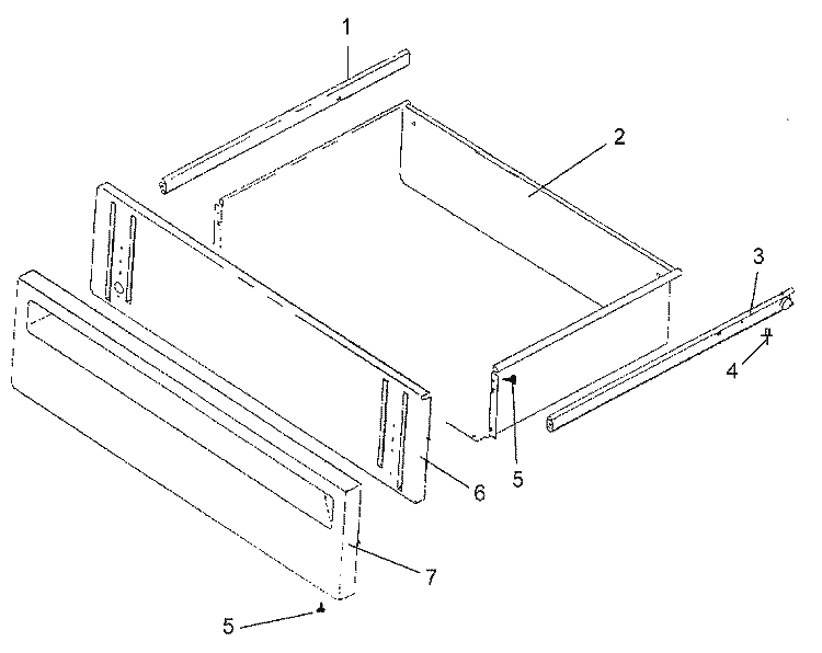 Storage Door Diagram and Parts List for ART6100WW P1143404NWW Amana Range