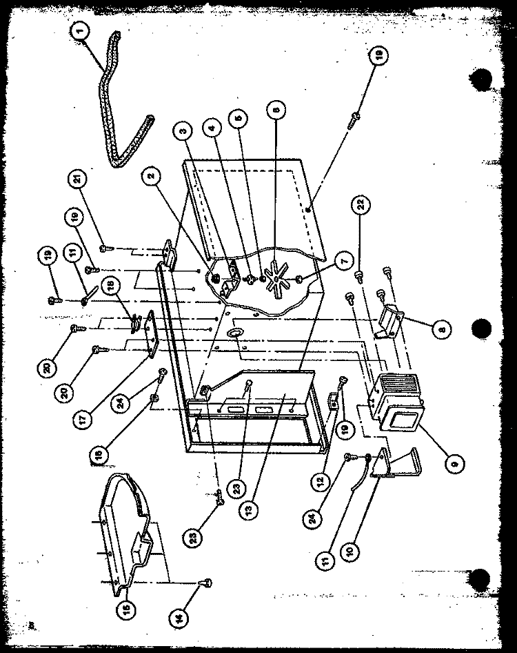 Page 3 Diagram and Parts List for ML-10 P7680401M Amana Microwave