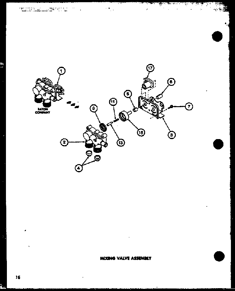Section 8 Diagram and Parts List for LWD553 P7762116W Amana Washer