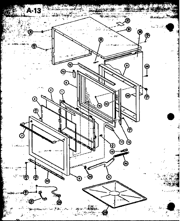 Page 4 Diagram and Parts List for RL6-5 P7625002M Amana Microwave