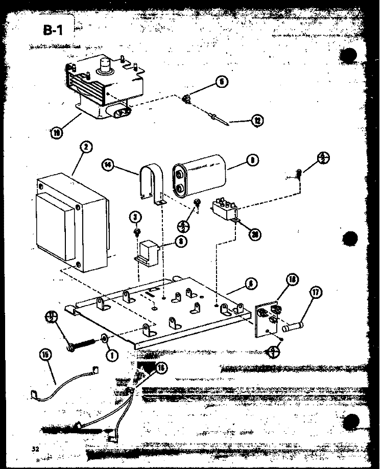 Page 5 Diagram and Parts List for RL6-5ET P7625101M Amana Microwave