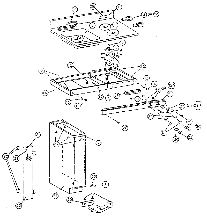 Cabinet And Electrical Systems Diagram and Parts List for 3349913180  Kenmore Refrigerator