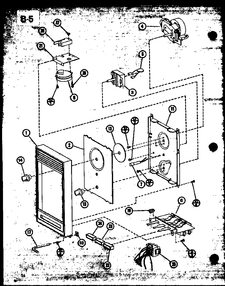 Page 7 Diagram and Parts List for RL6-5ET P7625101M Amana Microwave