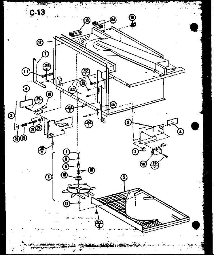 Page 1 Diagram and Parts List for RL6-5 P7625003M Amana Microwave