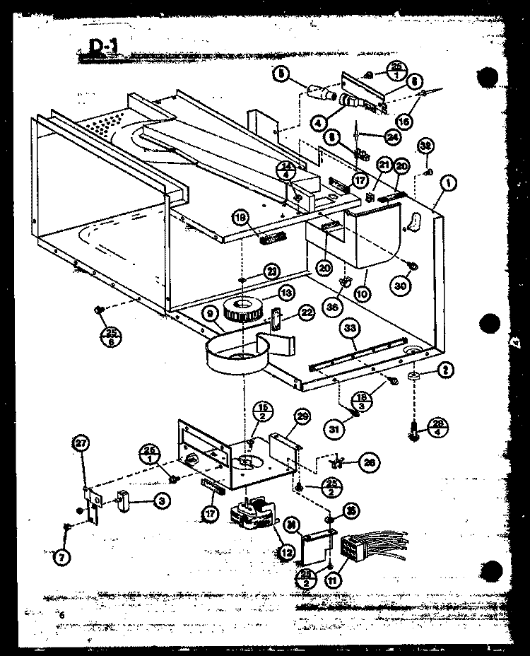 Page 2 Diagram and Parts List for RL6-5 P7625003M Amana Microwave