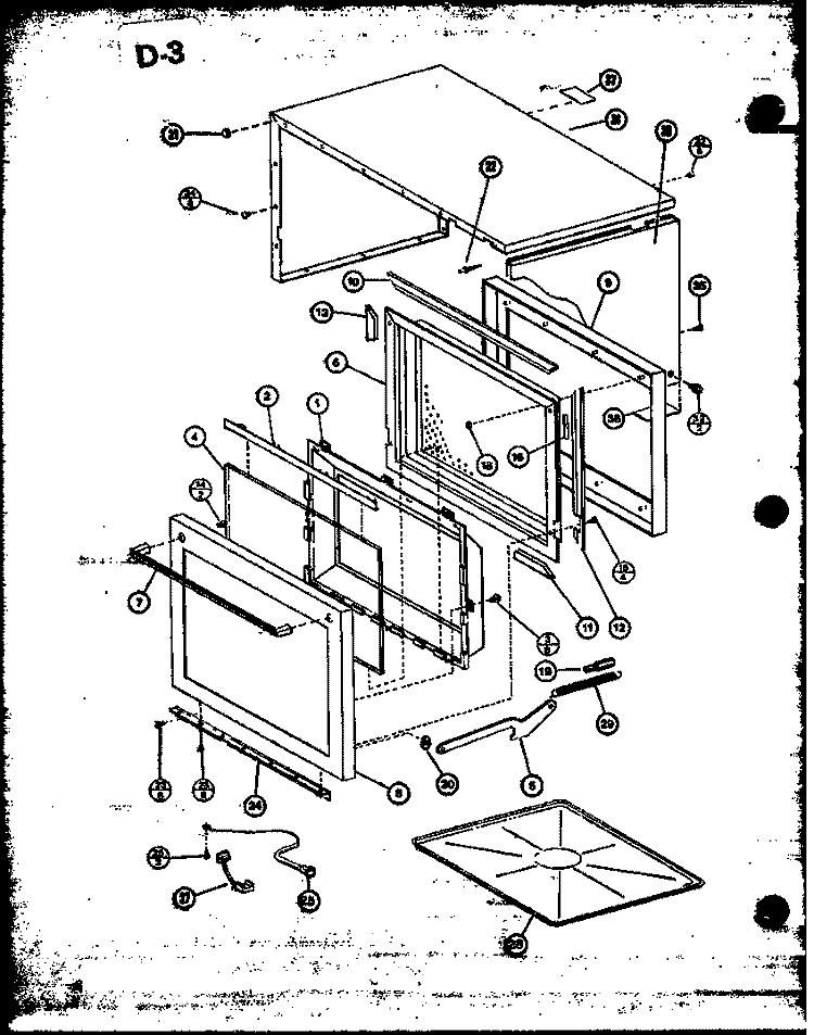 Page 3 Diagram and Parts List for RL6-5 P7625003M Amana Microwave