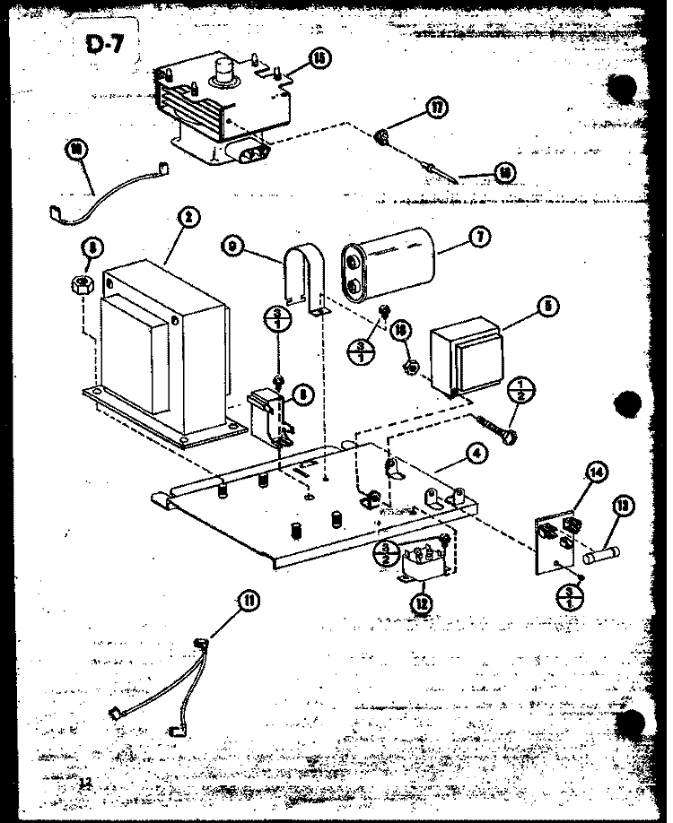 Page 5 Diagram and Parts List for RL6-5ET P7625103M Amana Microwave