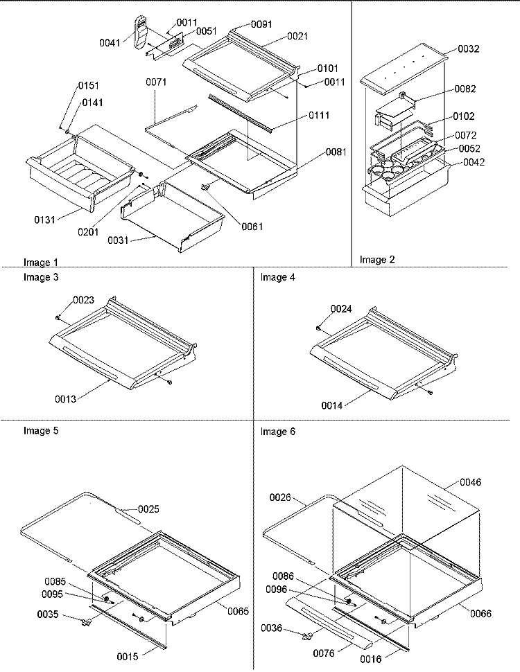 Deli, Shelves, Crisper Assy Diagram and Parts List for SRD20S4E P1190816W E Amana Refrigerator