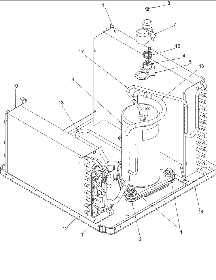 Compressor Assy Diagram and Parts List for RC10091A1E PRC10091A1E Amana Air Conditioner