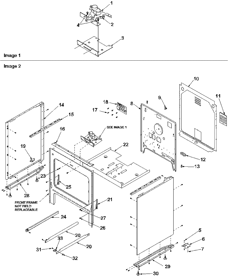 Cabinet Diagram and Parts List for ZRTC8500WW P1143477NWW Amana Range