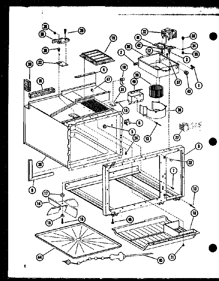 Stirrer/blower Diagram and Parts List for R0-24-8 P73917-3M Amana Microwave