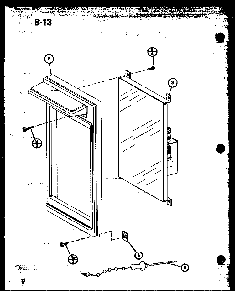 Page 5 Diagram and Parts List for RR-820 P7660401M Amana Microwave