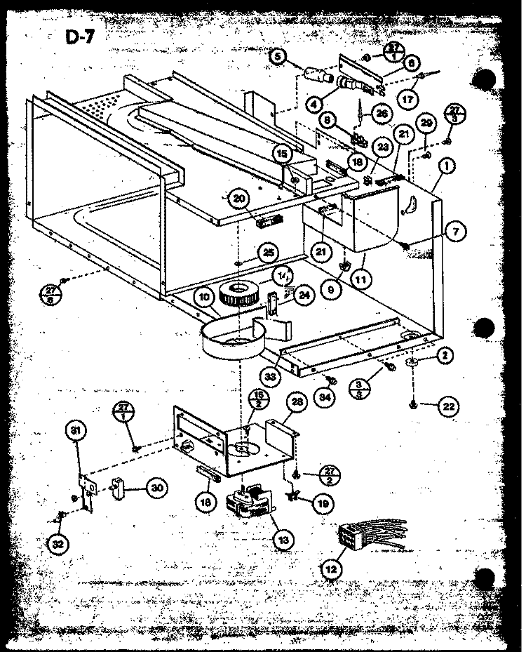 Page 2 Diagram and Parts List for CRRL-5D P7559008M Amana Microwave