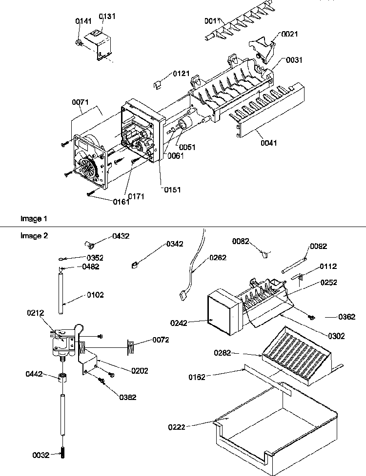 Ice Maker Parts And Add On Ice Maker Kit Diagram and Parts List for SM22TBW-P1190212WW  Amana Refrigerator