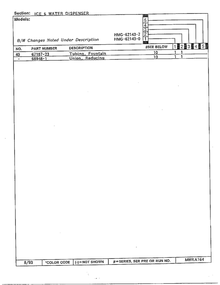 Ice And Water Dispenser Page 3 Diagram and Parts List for 62143-0A  Admiral Refrigerator