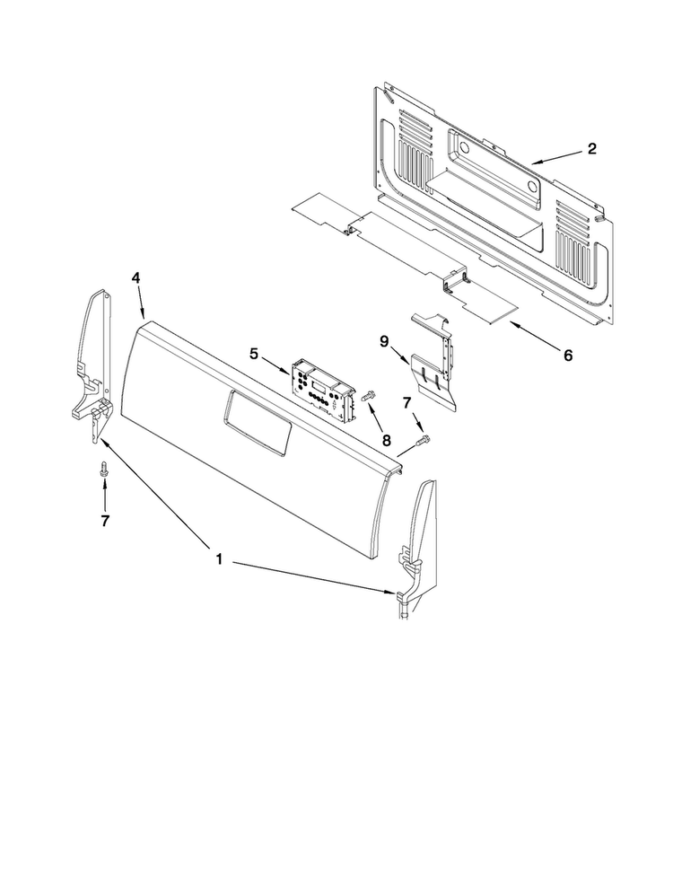 Backguard Parts Diagram and Parts List for AGR4422VDD0  Amana Range